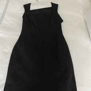 Banana Republic Fitted Black Cocktail Dress Square Neckline SIZE 6